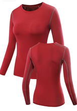 Load image into Gallery viewer, Women&#39;s 3 Pack Dry Fit Athletic Long Sleeve Compression Shirt
