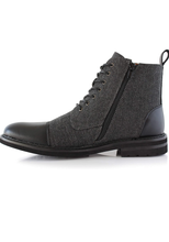 Load image into Gallery viewer, Men&#39;s Woolen and Leather Boots With Zipper
