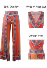 Load image into Gallery viewer, Women Elegant African Printed Skirt Romper Pants Suit
