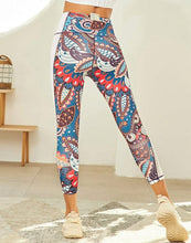 Load image into Gallery viewer, Women&#39;s Printed High Waist Yoga Pants With Pockets
