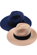 2-Pack Straw Beach Hats For Women