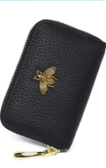 Small Bee Leather Wallet