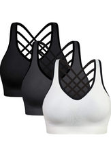 Load image into Gallery viewer, 3 Pack Cross Strapped Sports Bra
