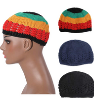 Load image into Gallery viewer, 3 Pack Hand made Unisex Crotchet Kufi
