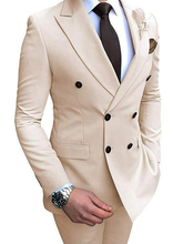 Load image into Gallery viewer, Men&#39;s Two Piece Double Breast Suit
