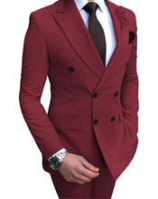 Load image into Gallery viewer, Men&#39;s Two Piece Double Breast Suit
