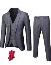 Load image into Gallery viewer, Men&#39;s Slim Fit 3 Piece Suit Set
