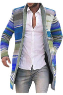 Men's Cardigan Wool Printed Coat