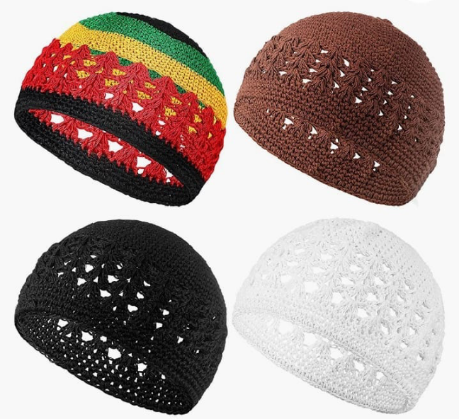 4 Piece Knit Kufi Set