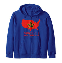 Load image into Gallery viewer, Moorish Moroccan Flag Amexen Zip Hoodie
