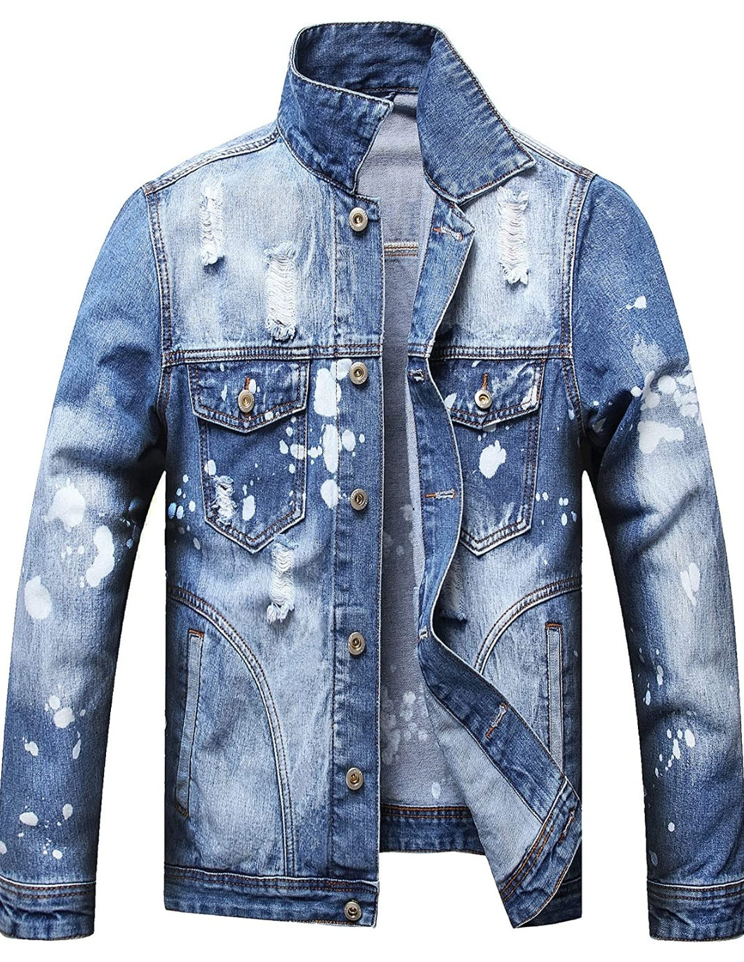 Men Slim Fit Denim Jacket Coat