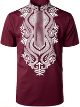 Load image into Gallery viewer, Men&#39;s African Printed Dashiki Short Sleeve Shirt
