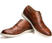 Load image into Gallery viewer, Men&#39;s Oxford Lace-up Wingtip Shoes
