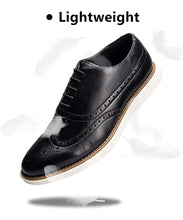 Load image into Gallery viewer, Men&#39;s Oxfords Lace-up Wingtip Shoes
