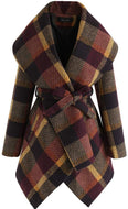 Women's Turn Down Shawl Collar Blend Coat