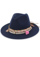 Women's Felt Fedora With Tassel