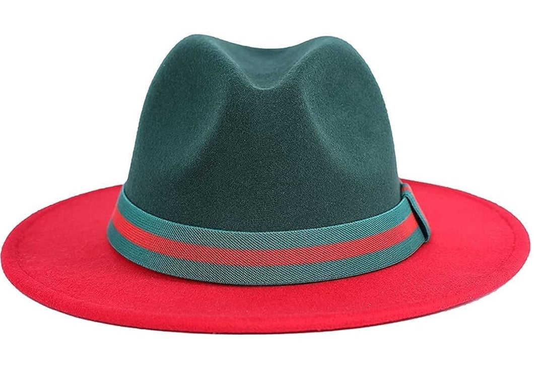 Wide Brim Fedora Hat with Adjustable Drawstring