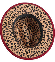 Load image into Gallery viewer, Leopard Wide Brim Fedora Hats
