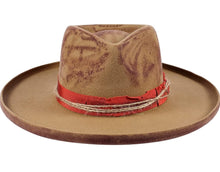 Load image into Gallery viewer, Vintage Wide Brim Fedora Firm Wool Felt Panama Hat
