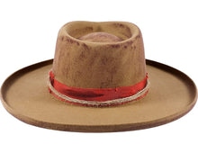 Load image into Gallery viewer, Vintage Wide Brim Fedora Firm Wool Felt Panama Hat
