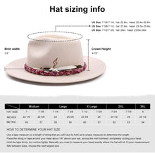 Load image into Gallery viewer, Vintage Fedora Wide Brim Firm Wool Felt Panama Hat
