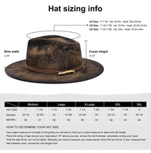 Load image into Gallery viewer, Vintage Fedora Wide Brim Firm Wool Felt Panama Hat
