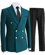 Men's 2 Piece Double Breasted Suits