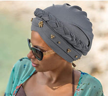 Load image into Gallery viewer, Empress Turban with Twisted Braid
