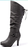 Women's Knee High Back up Lace Boots