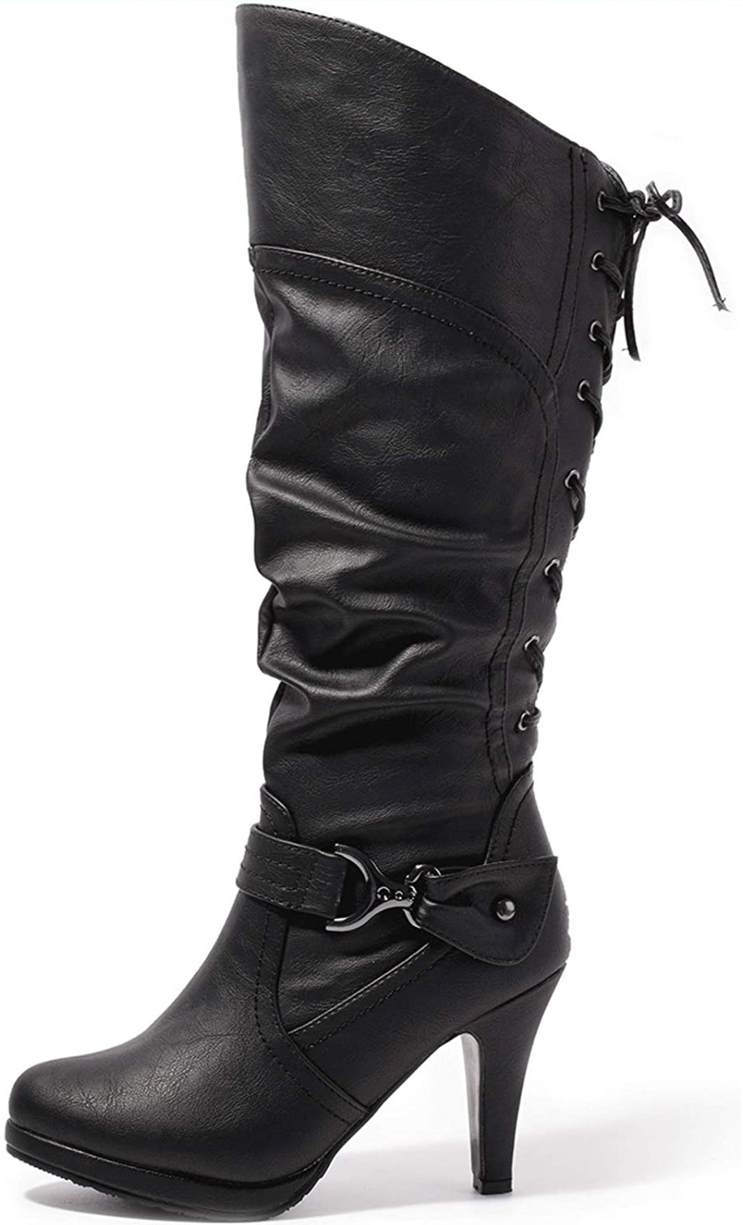 Women's Knee High Back up Lace Boots