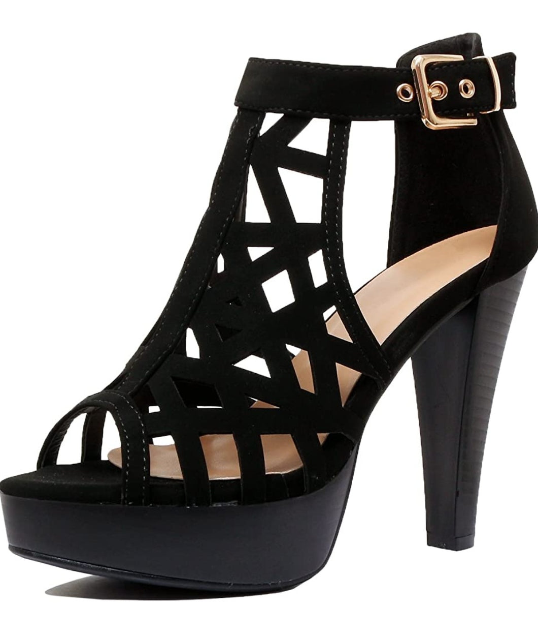 Womens Stiletto Peep Toe Platform High Heel Sandal