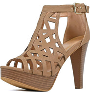 Womens Stiletto Peep Toe Platform High Heel Sandal