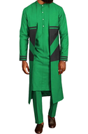 Noble Men`s Suit Long Coat Dashiki  4 Piece Set