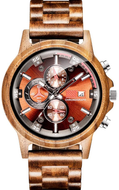 Noble Men Stylish Chronograph Military Casual Wood Watch