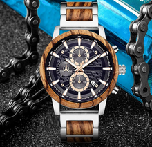 Load image into Gallery viewer, Noble Men Casual Wood Watch
