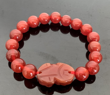 Load image into Gallery viewer, Feng Shui Handmade Red Agate Pi Yao Bracelet
