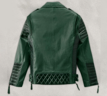 Load image into Gallery viewer, Noble Men Sheep Leather Biker Jacket
