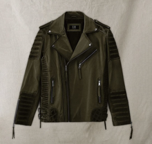 Load image into Gallery viewer, Noble Men Sheep Leather Biker Jacket
