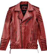 Load image into Gallery viewer, Noble Men Sheep Leather Biker Jacket
