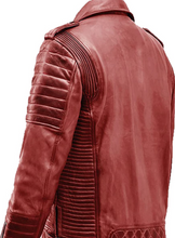 Load image into Gallery viewer, Noble Men Sheep Leather Biker Jacket
