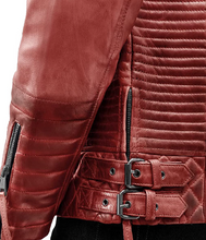 Load image into Gallery viewer, Noble Men Sheep Leather Biker Jacket
