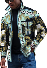 Load image into Gallery viewer, Noble Men&#39;s Luxury Retro Printed Button Down Shirt
