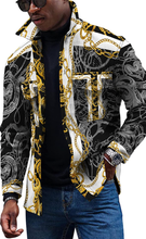 Load image into Gallery viewer, Noble Men&#39;s Luxury Retro Printed Button Down Shirt
