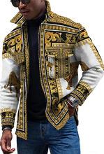 Load image into Gallery viewer, Noble Men&#39;s Luxury Retro Printed Button Down Shirt
