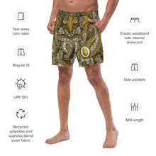 Load image into Gallery viewer, MOORSACHI Paisley Gold - Swim Trunks II
