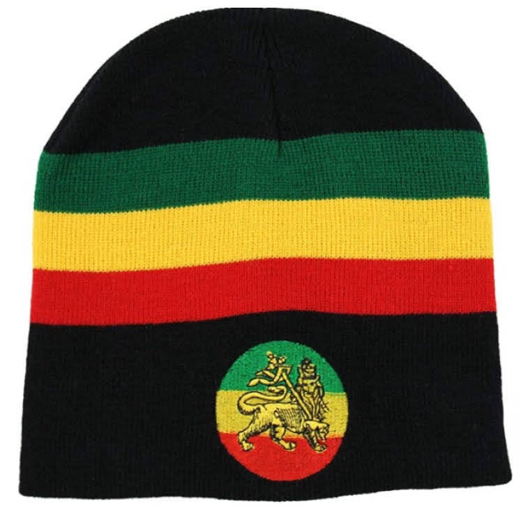 Rasta Lion Embroidered Beanie