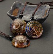 Ammonite Fossil Chakra Necklace