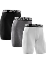 Men's 3 Pack Compression Dry Fit Workout Shorts