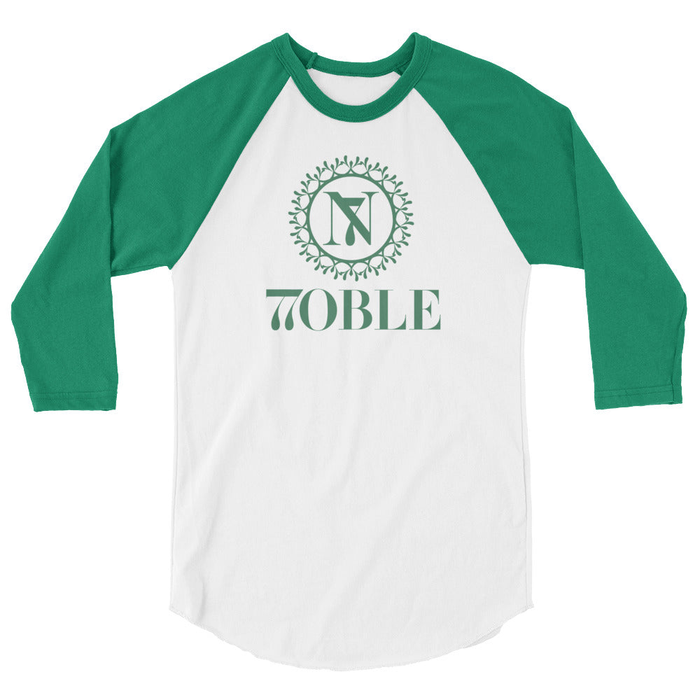 NOBLE BRAND - II EDITION Green/WHITE 3/4 Ragland Shirt