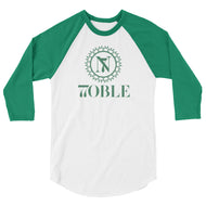 NOBLE BRAND - II EDITION Green/WHITE 3/4 Ragland Shirt
